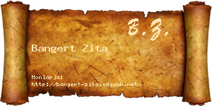Bangert Zita névjegykártya
